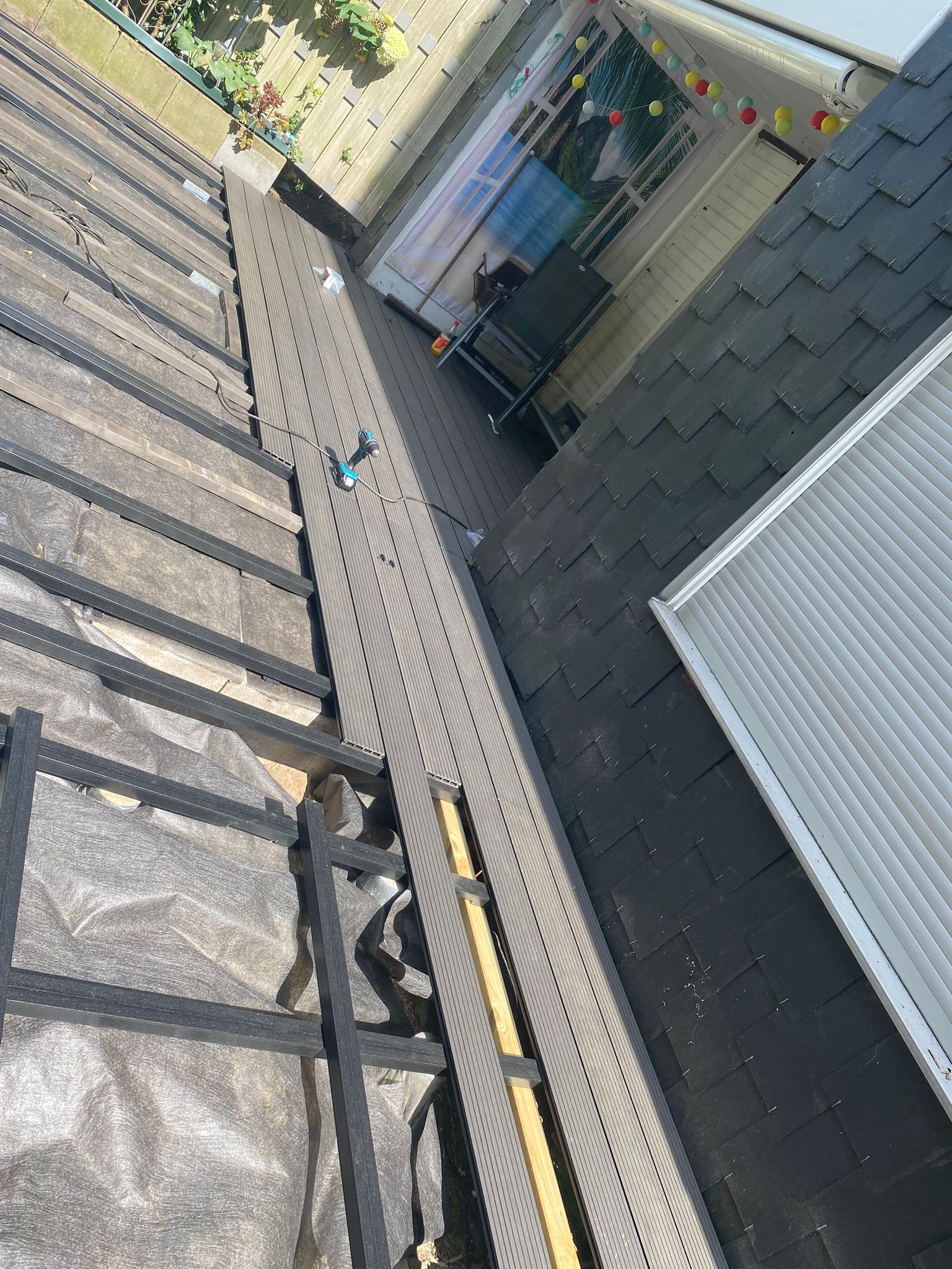 Terrassenbereich während der abgestimmten Umbauarbeiten